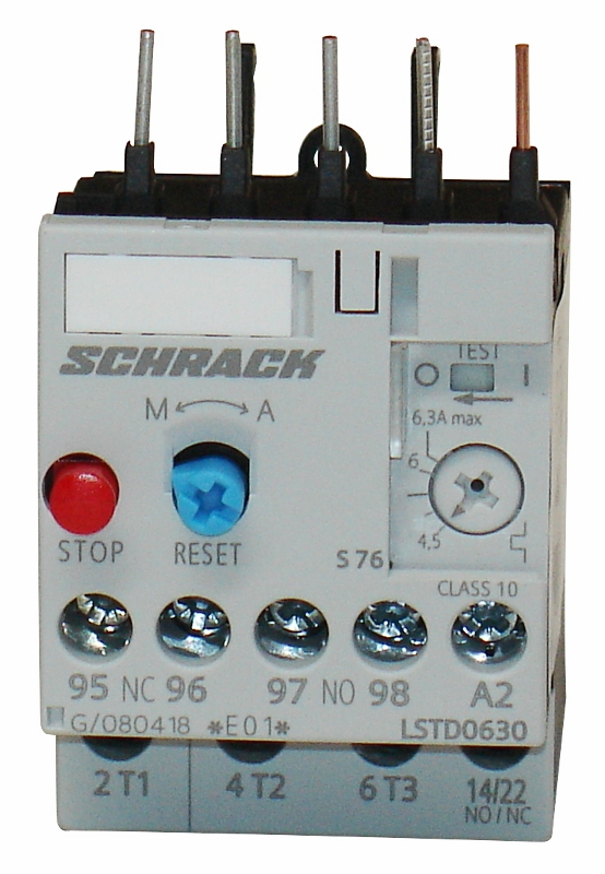 LST 00 Термореле  6,30А/2,20кВт (4,60-6,30А) размер 00