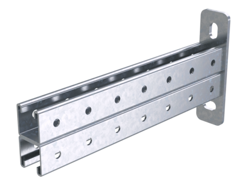 Консоль двойная, 41х41мм, L500мм, горячеоцинкованная