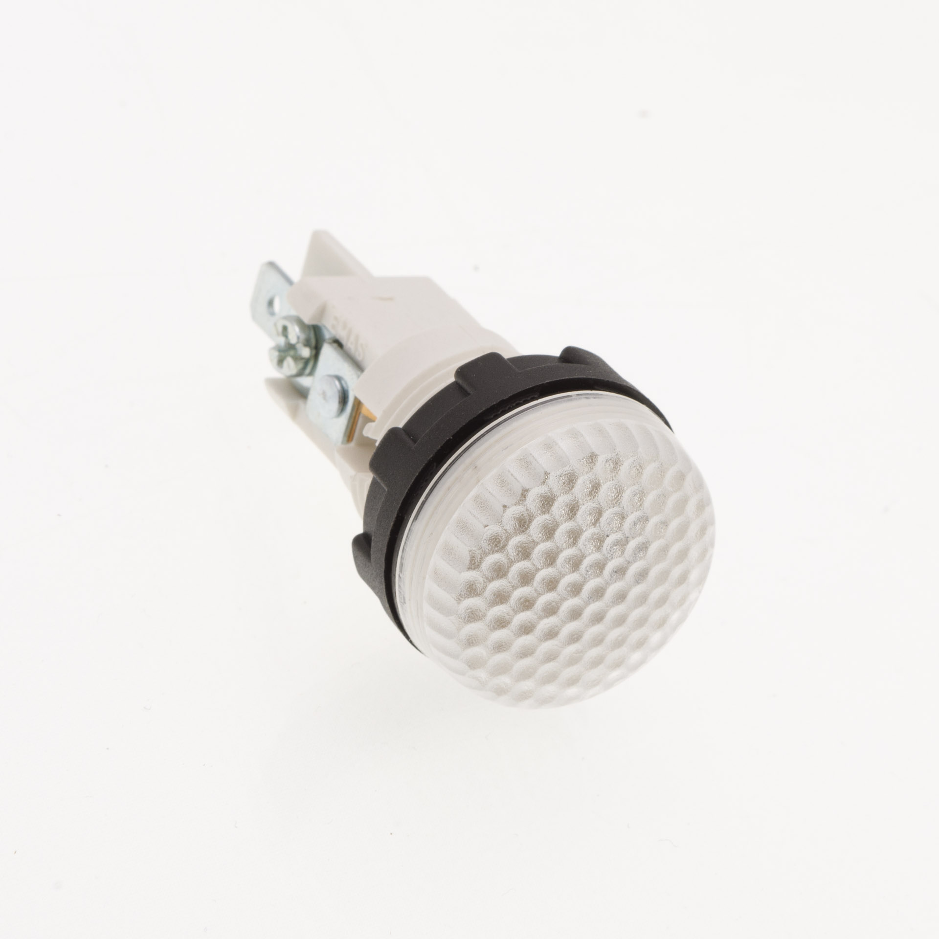 S-BA9S-W Светосигнальная арматура белая D=22мм пластиковая с держателем Ba9S (клемма+винт