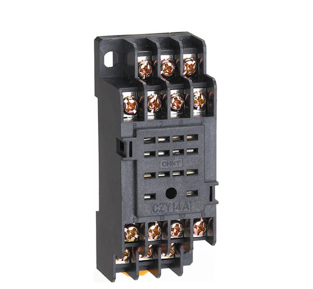 Розетка CZY08B-01 для NJDC-17/2ZS и JSZ6 2 конт. 5А