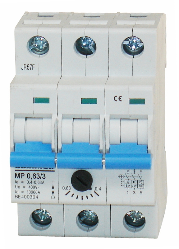 MP 3p  0,63/3 (0,40-0,63)А, Автомат защиты электродвигателя