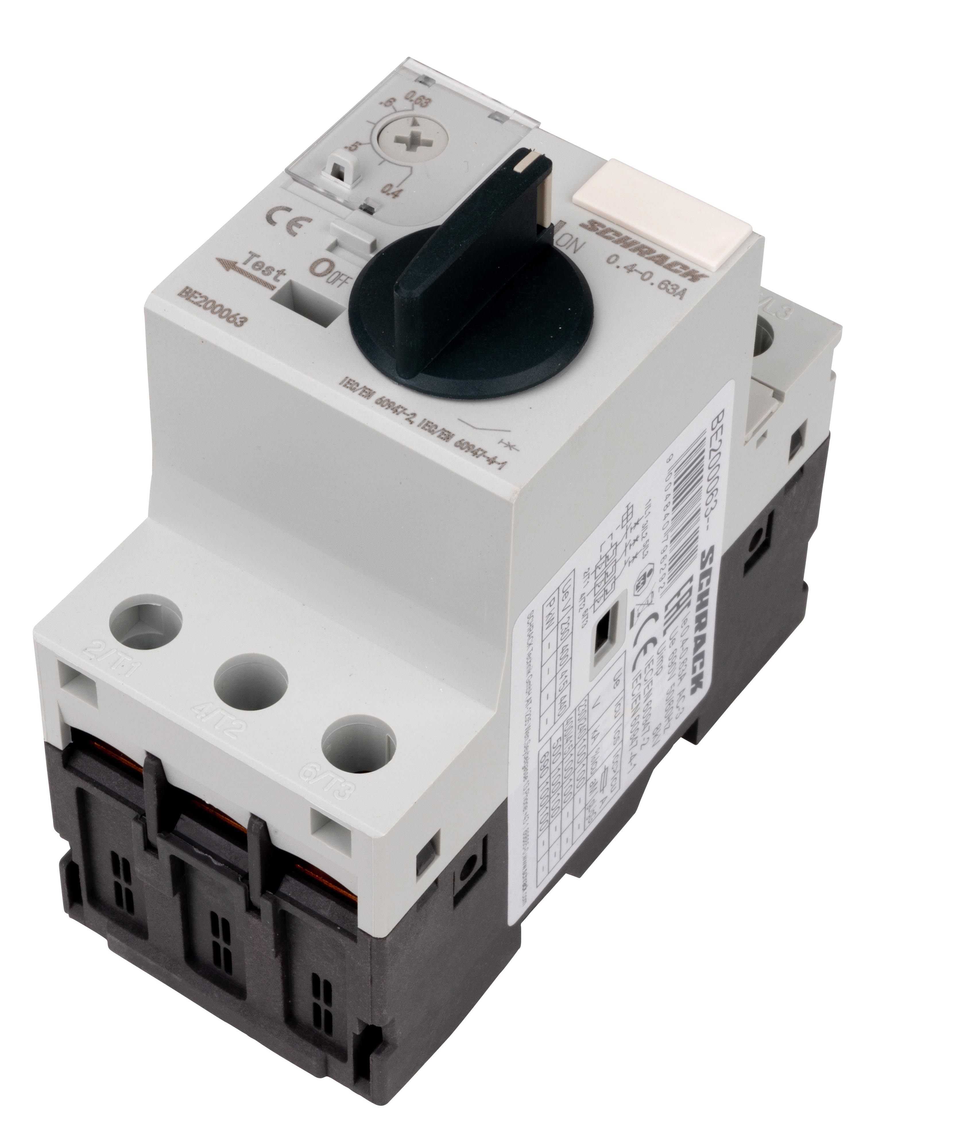 BE2 3p  0,63A (0,40-0,63) 0,12кВт Автомат защиты электродвигателя