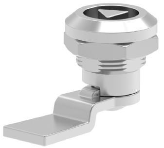 Замок 237 М-16 на четверть поворота, хром, личинка T6,5мм, IP54, без ригеля