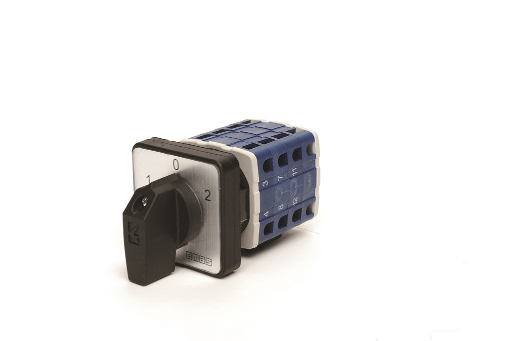 Переключатель реверсивный PSA-KD (1-0-2), 60° четырехфазный  10А [нов.арт.PSA010KD334]