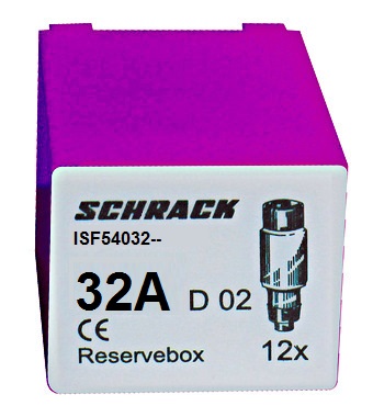 NEOZED Коробка с 12 плавкими вставками D02 / 32A