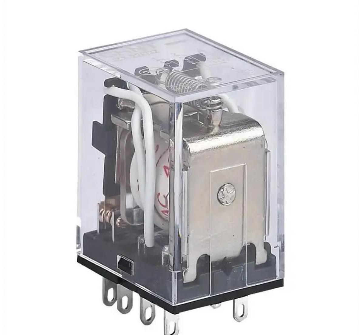 Промежуточное реле JZX-22F(D) 3 конт. с инд. LED 5А 12В AC