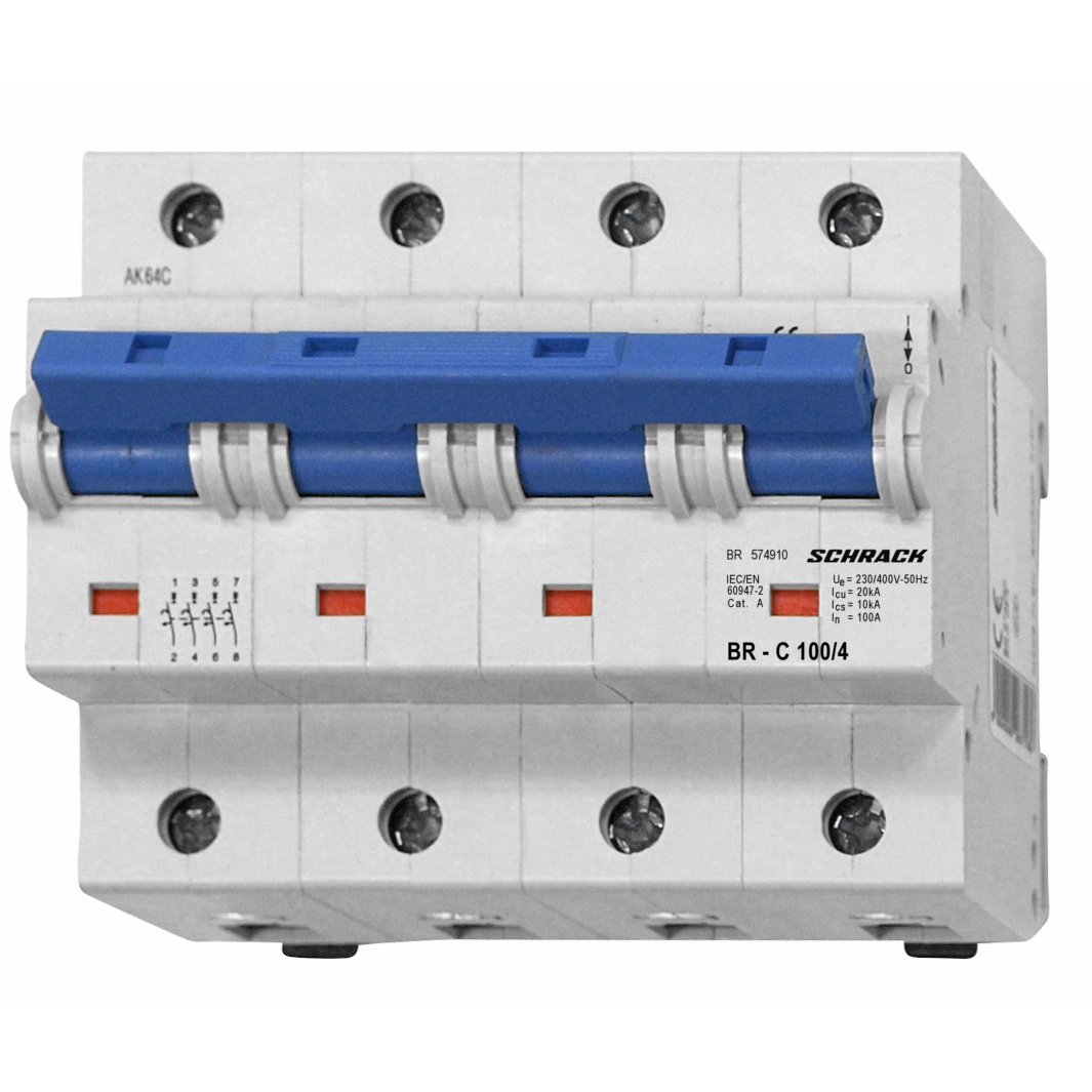 BR 20кА 4p D  100A Автоматический выключатель сильноточный