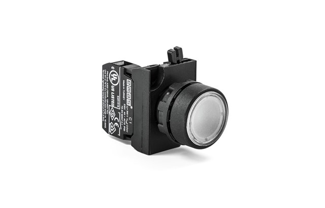 CP-D -W-(CA-C1)-IP65 Кнопка белая пластиковая 1НО