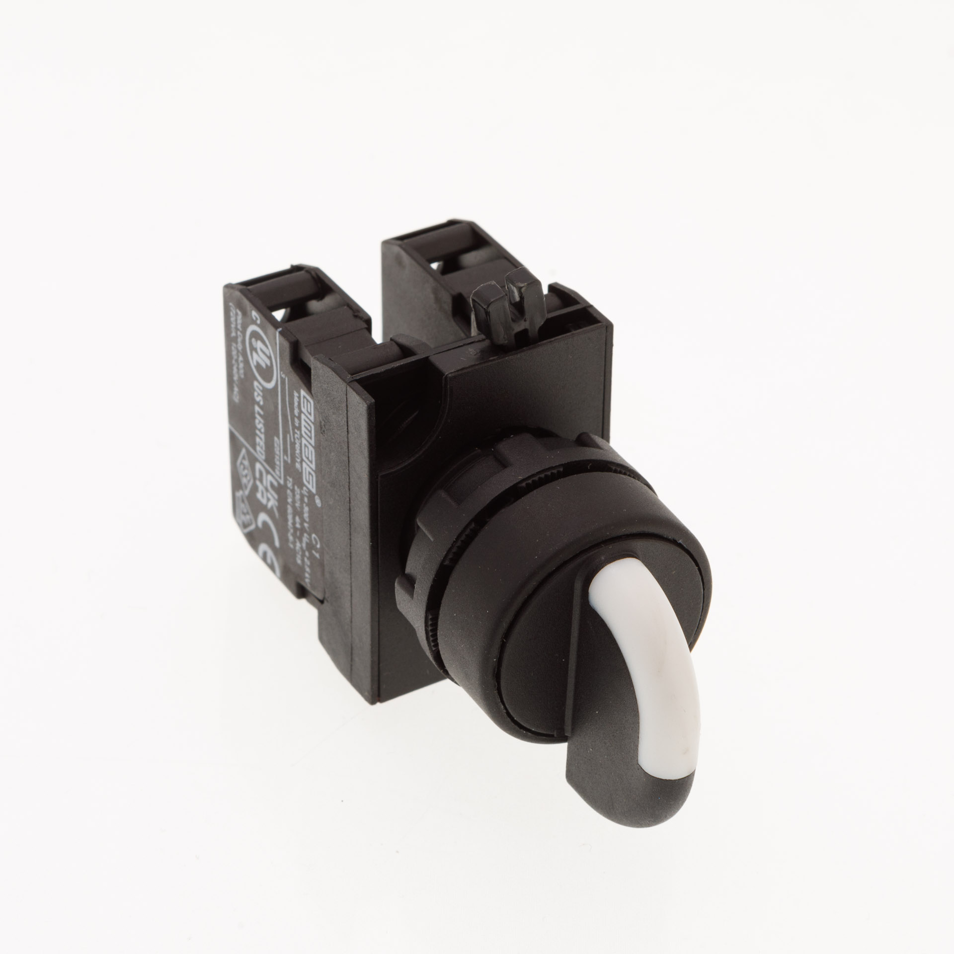 CP-S20-(CAC1C1)-IP65 Переключатель пластиковый на 2 положения (2-0-1) 60° с фиксацией 2НО