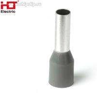 Наконечник-гильза Е4009 4мм² с изолированным фланцем серый (уп./100 шт)