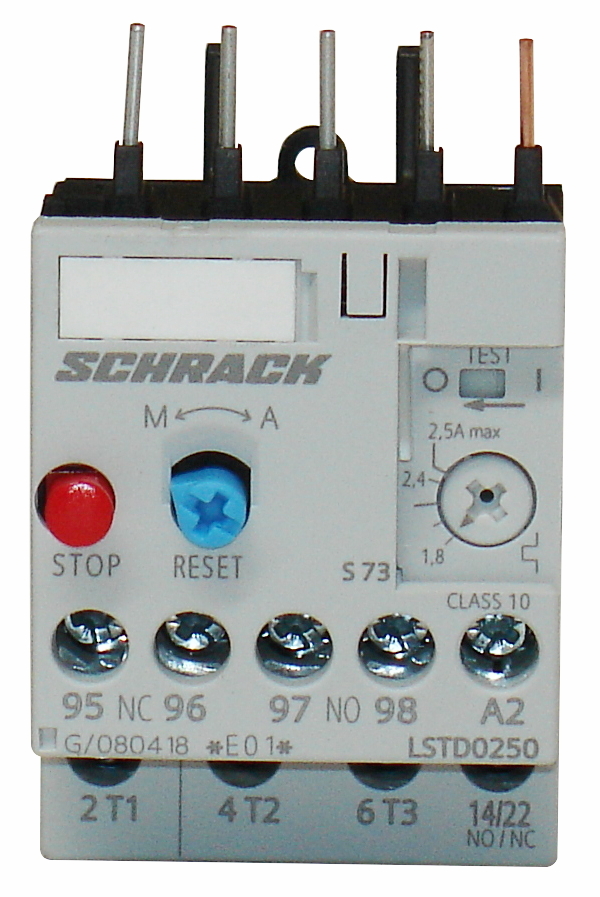 LST 00 Термореле  2,50А/0,75кВт (1,80-2,50А) размер 00