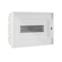 Щиток 12 мод встраиваемый FRAME, белый, с прозрачной дверцей, с 2 шинами  PEN на 6 и 8 отв.