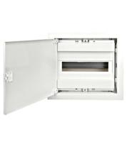 Щиток встраиваемый IP40 1ряд 12/14модулей, белый пластик, металлическая дверь, N и PE (317х346х96) к