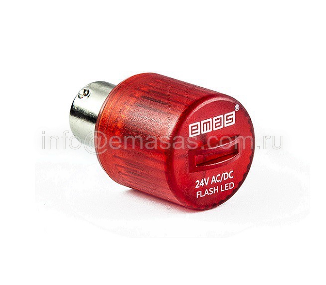 IKM-F-024R FLASH стробоскоп мигающий красный 24V AC/DC для корпуса сигнального IKM