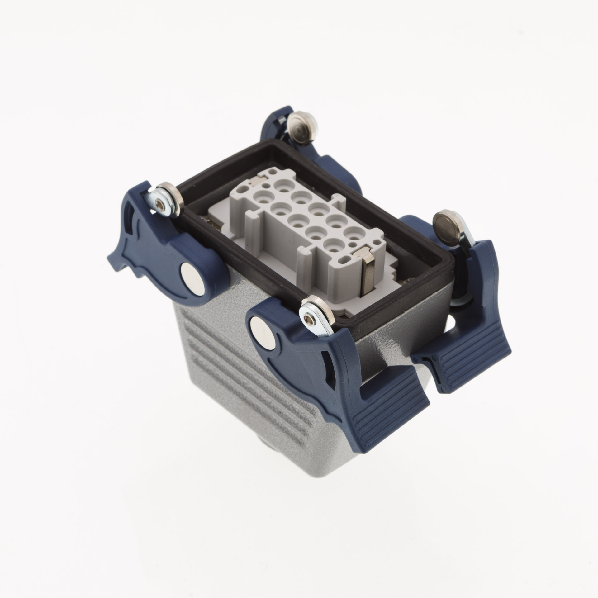 EB-M- 10-PU-34-IP65 Розетка переносная металлическая 10 выводов 16А верхний ввод c 4мя фиксаторами