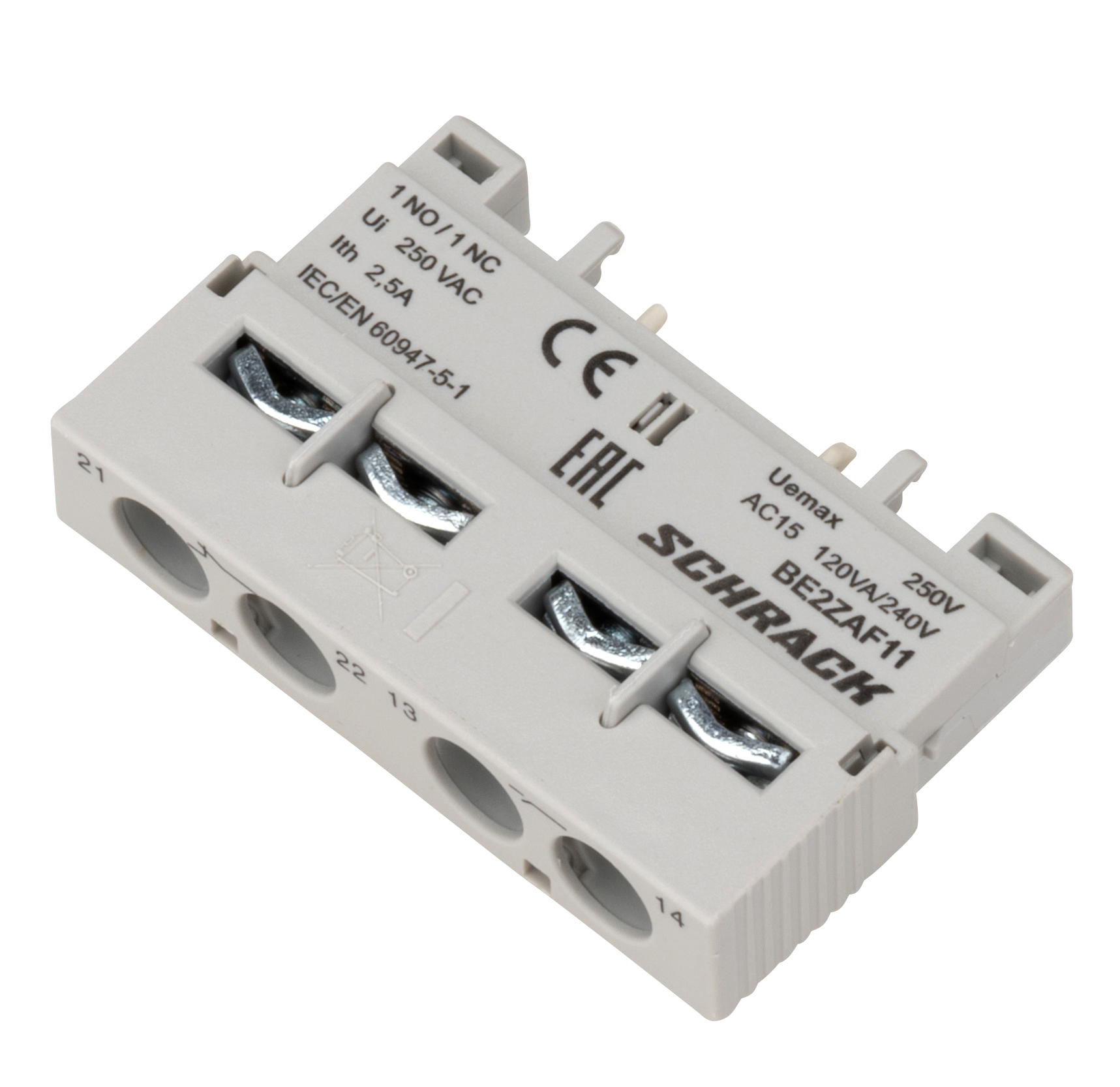 Блок-контакт для BE2 вспомогательный 1но+1нз фронтальный монтаж