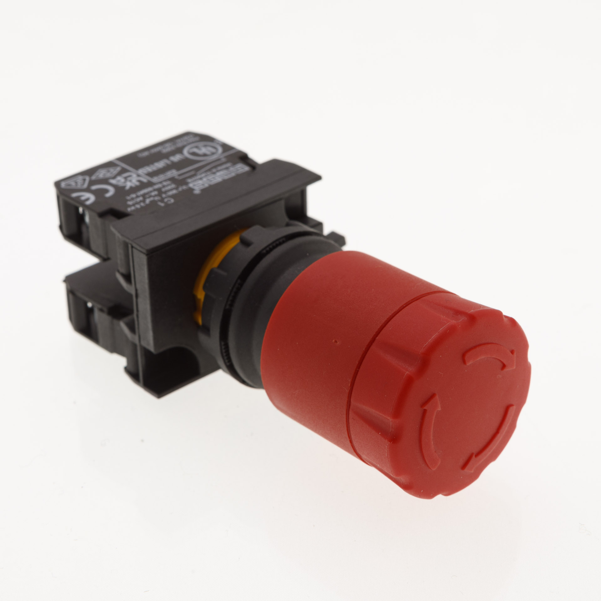 CP-E30R-R-IP65 (CA-C1-C2) Аварийная кнопка красная пластиковая "Грибок" д30 включение вращением 1НО+1НЗ