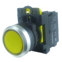 LA115 Кнопка желтая пластиковая 1НО+LED 230V AC, без фиксации IP65