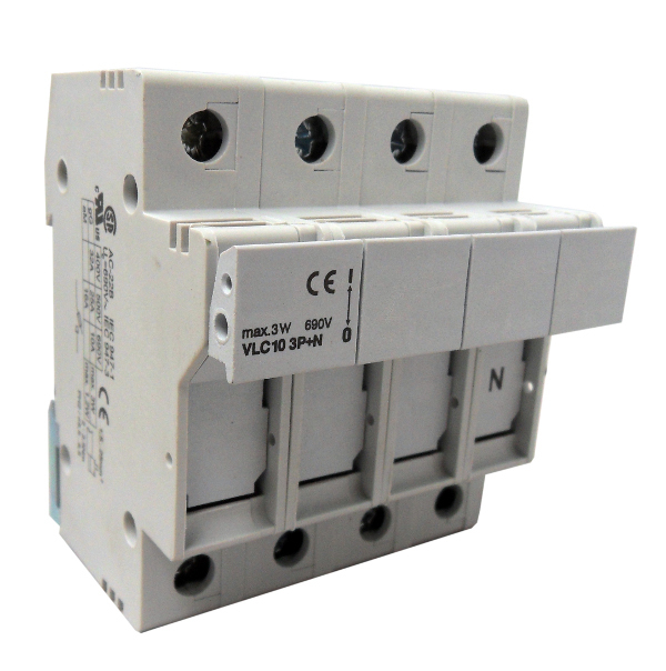 Разъеденитель нагрузки для цилиндрической плавкой вставки 14x51, 3p+N 50А