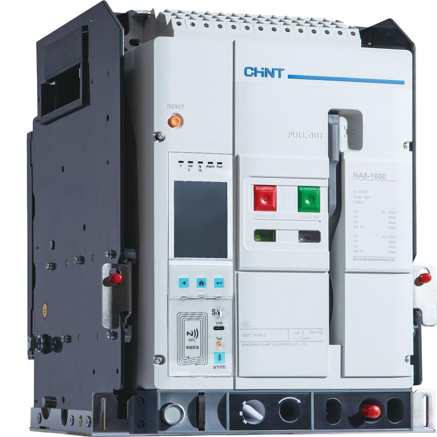 Воздушный авт. выкл. NA8-1600H-800S/3P выкат.,800А, 66кА, тип S, AC230В