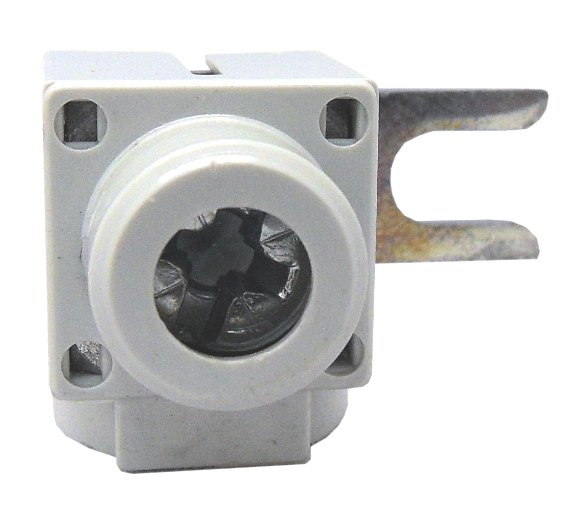 Зажим вилочный, подключ. сбоку, для провода сечением 6-50мм, короткий