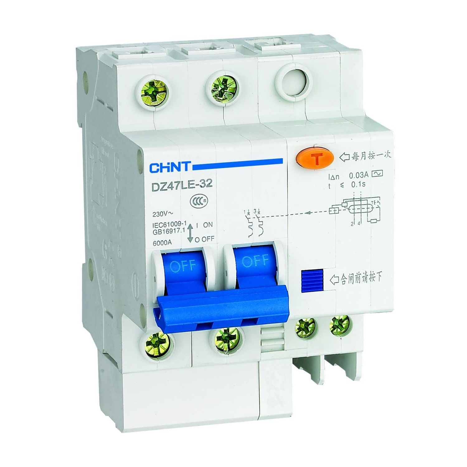 Диф. автомат DZ47LE-32 2P 25А 30мА тип AC х-ка C