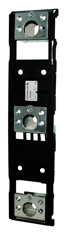 Адаптер 2 вертикальных ПВР SL00 100мм в 185мм систему AL185/SK-SL00/100/52 с зажимом на шину 10-15мм