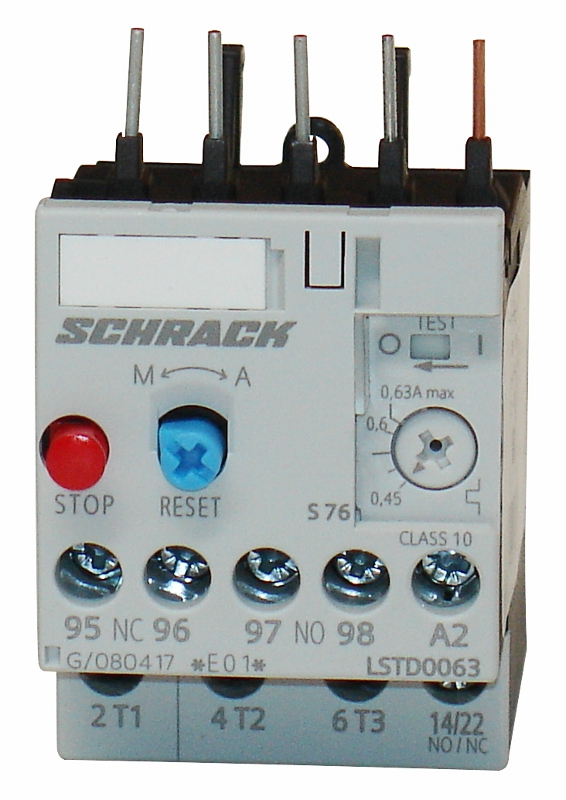 LST 00 Термореле  0,63А/0,18кВт (0,45-0,63А) размер 00