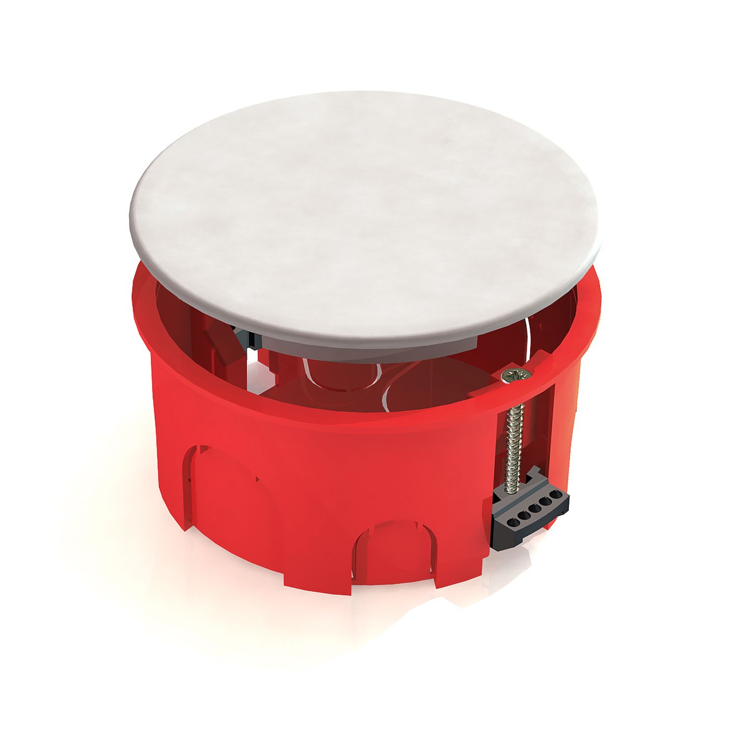 Коробка распаячная для скрытого монтажа в полых стенах D80мм х 40мм (с пластиковыми зажимами)