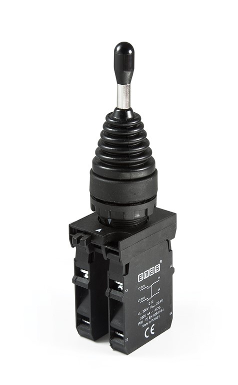 CP-DJ40-(CA-C1-C1-C2-C2)-IP65 Джойстик пластик, 4 положения с фиксацией 2НО/2НЗ вертикально