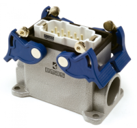 EB-M- 10-FD-14-IP65 Вилка стационарная на плоскость металлическая 10 выводов 16А один боковой ввод