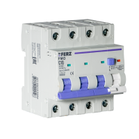 FMO-EL-3P+N 10A 30mA 6kA тип AC, х-ка C, 4M Диф. автомат