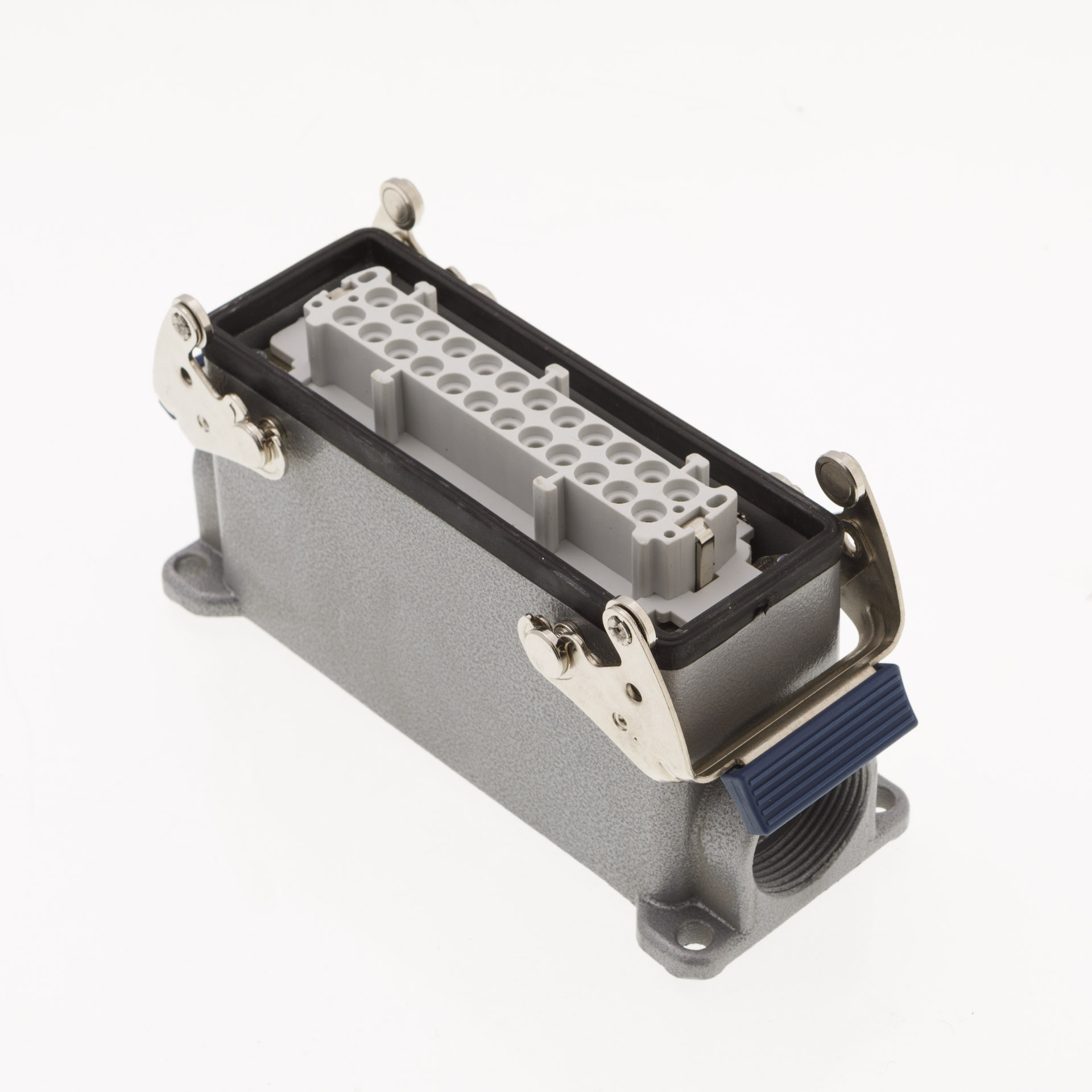 EB-M- 24-PD-27-IP65 Розетка стационарная на плоскость металлическая 24 выводов 16А боковой ввод 4 ме