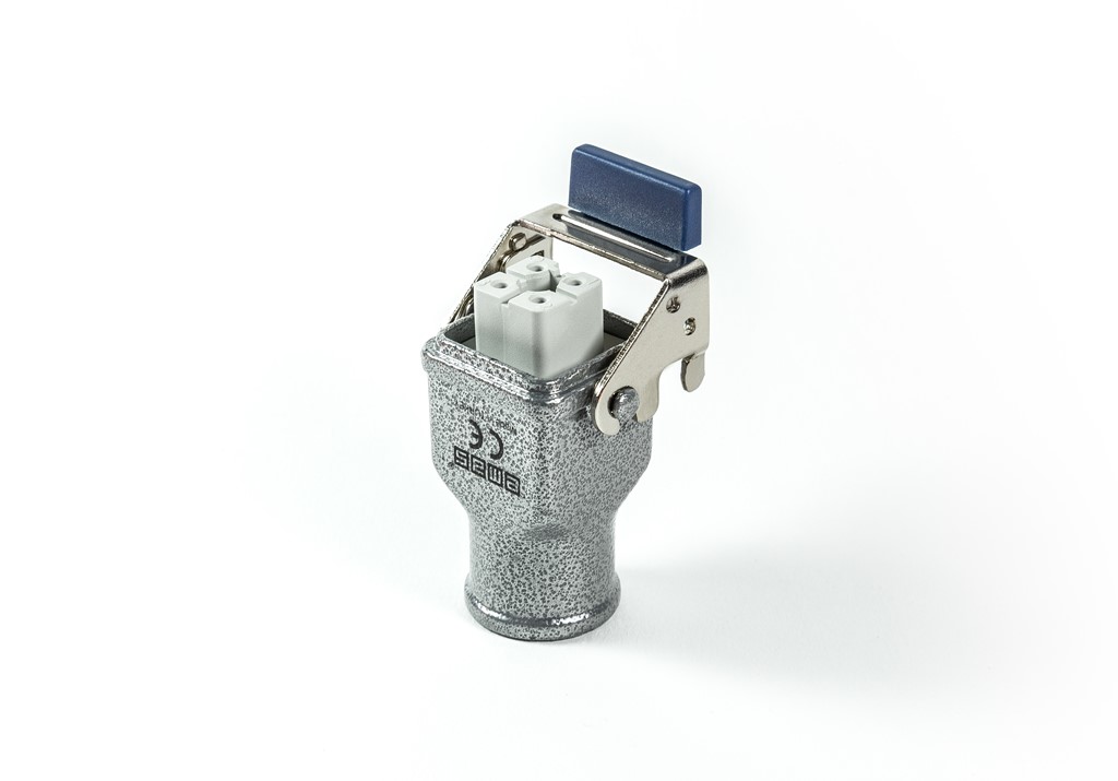 EB-M- 04-PU-36-IP65 Розетка переносная металлическая 4 вывода 10А верхний ввод 1 металлический фиксатор