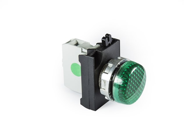 CM-X-LED30G-IP65 Сигнальная арматура зеленая металлическая 12-30В AC/DC