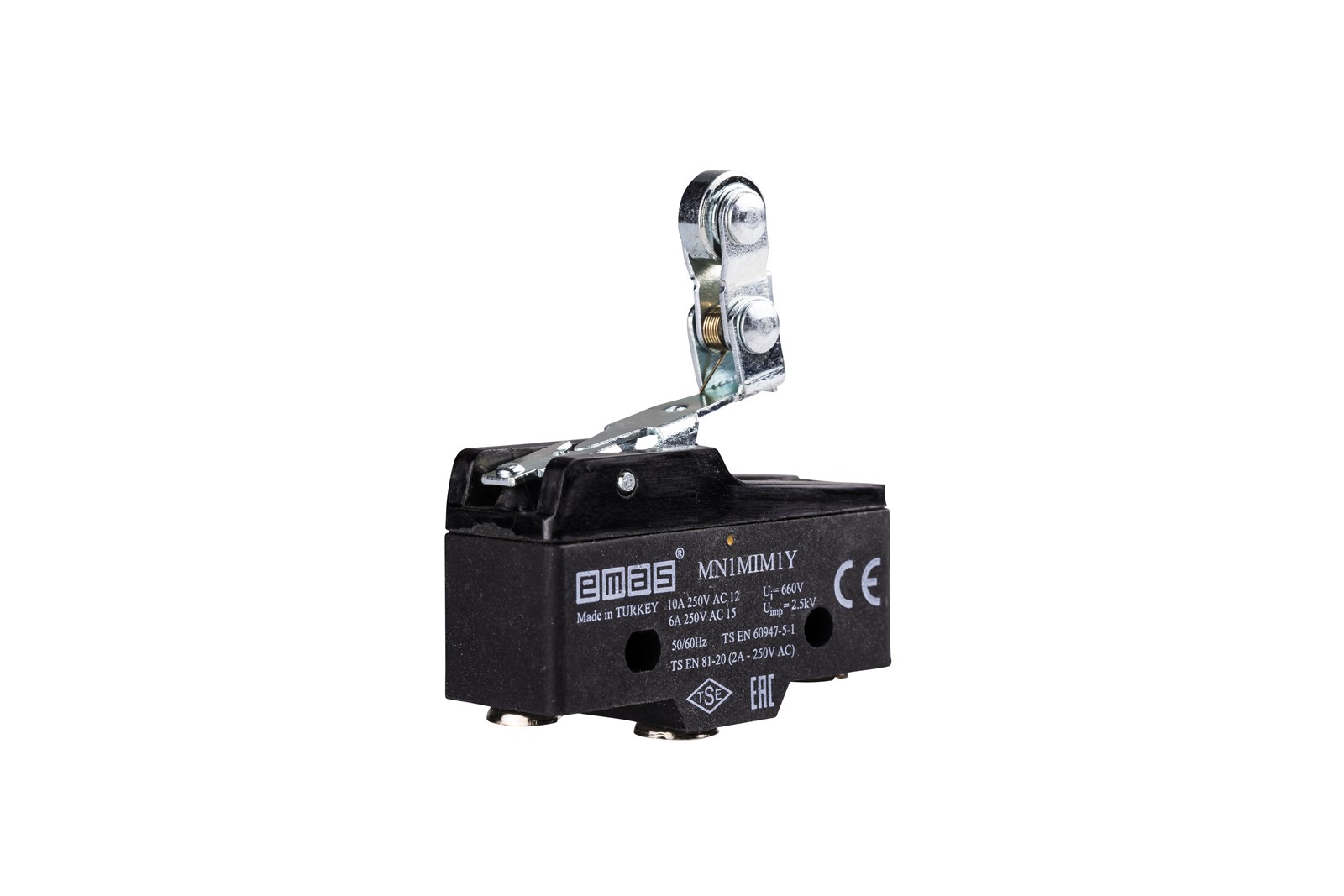 Микропереключатель MK1-KIM1 с стальным роликом и пружиной на коротким рычаге 1ПК контакт 10А 440VAC 