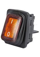 Выключатель с подсветкой жёлтый 2НО, IP65