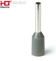 Наконечник-гильза Е7508 0.75мм² с изолированным фланцем серый (уп./100 шт)