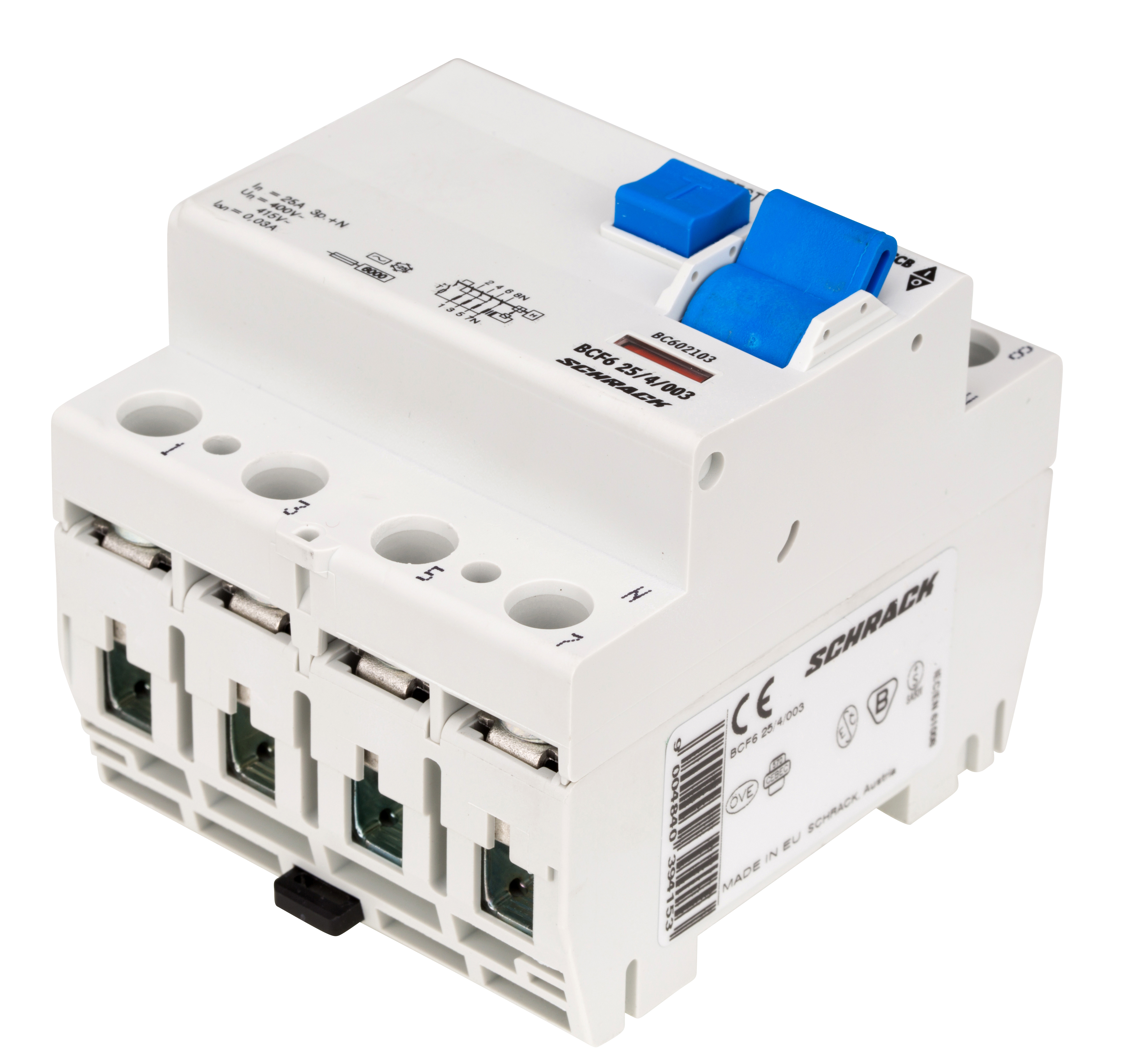 BC  6kA 4p  25A/ 30mA УЗО тип AC