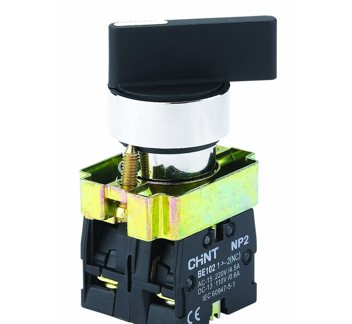 Переключатель NP2-BJ35 , 3 положения с фиксацией, 1НЗ +1НО IP40