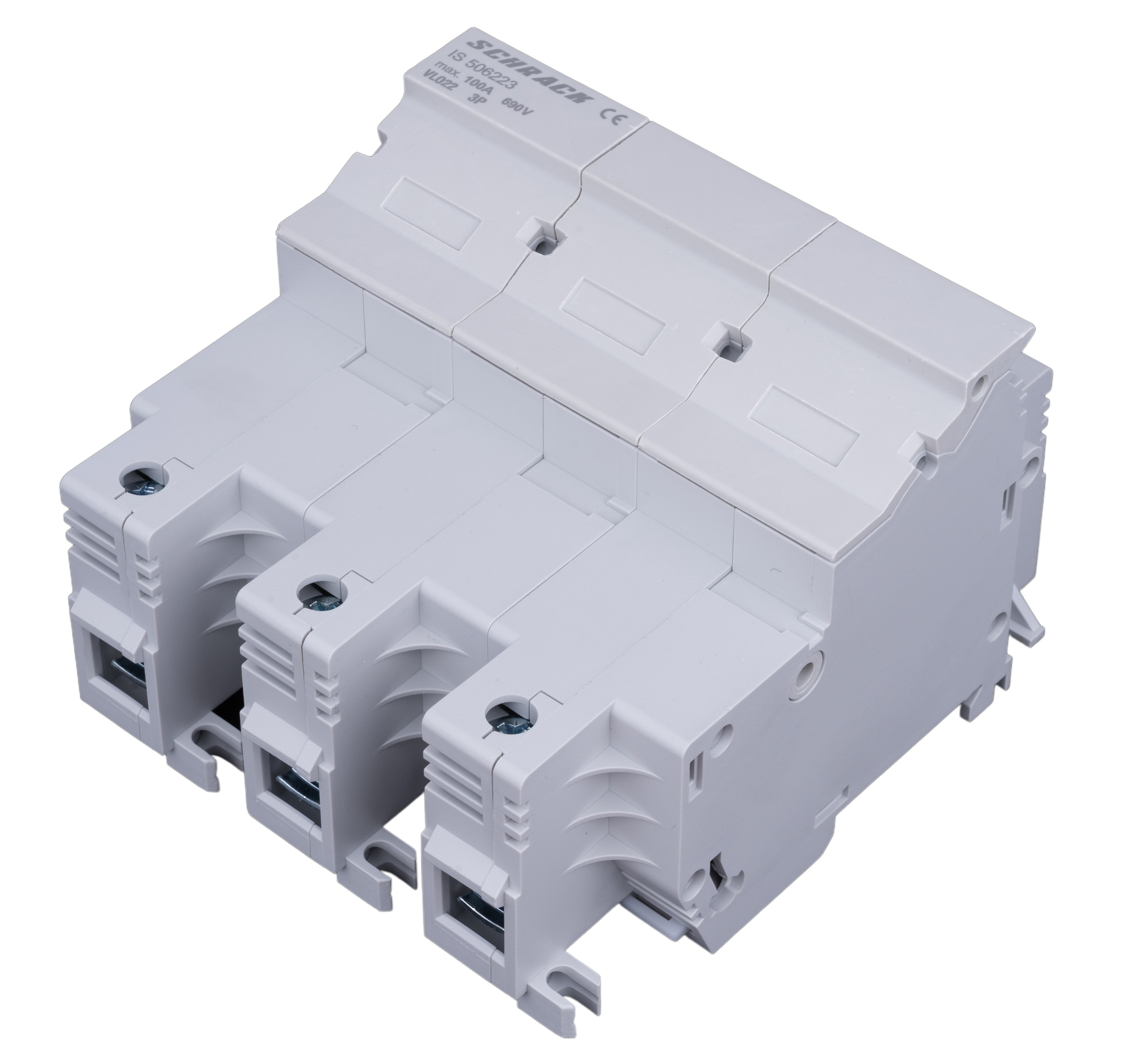 Разъеденитель нагрузки для цилиндрической плавкой вставки 22x58, 3p 100А