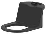 Ручка пластиковая черная под замок М-22