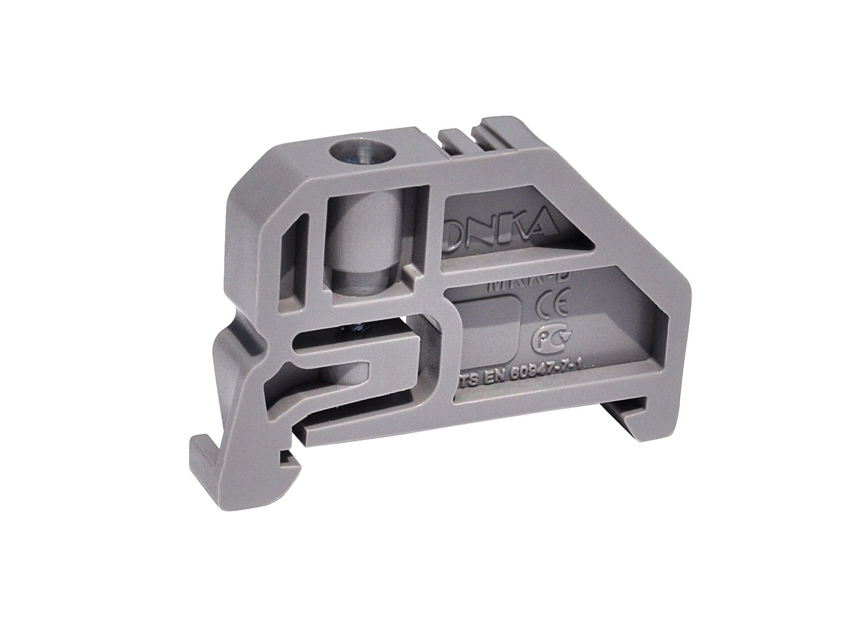 Ограничитель на DIN-рейку, серый 7,5mm для MRK/OPK клемм с винтом [ст.арт.1222]