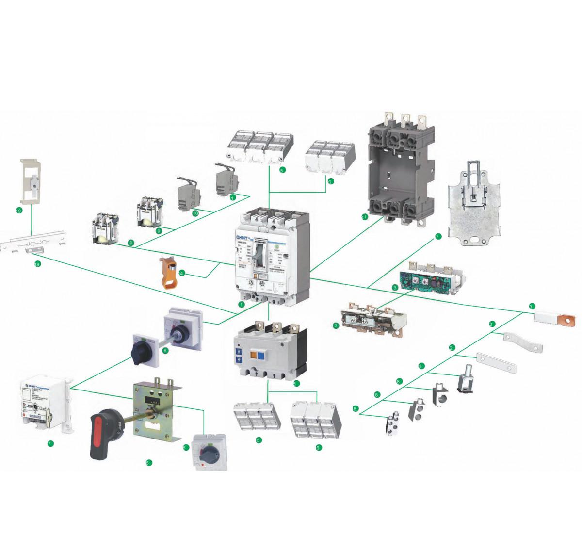 NM8- 630/3P PIA-5 Блокировка отсоединения выключателя от основание втычного исполнения (CHINT)