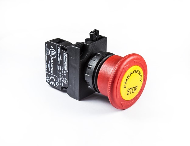 CP-E40R-R-IP65 (CA-C2) Аварийная кнопка красная пластиковая "Грибок" д40 включение вращением 1НЗ