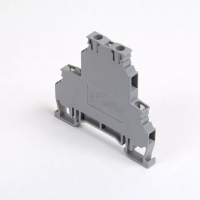 OPK 2,5mm² Клеммный блок двухуровневый моноблок заземления и соединения на рейке, серый,