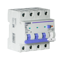 FMO-EL-3P+N 06A 30mA 6kA тип AC, х-ка C, 4M Диф. автомат