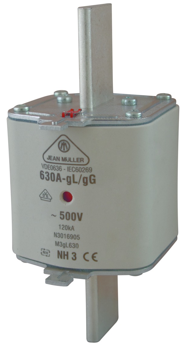 M03gL500 плавкая вставка NH-03gL/gG 630A/500A AC500V/120kA с индикатором Combi