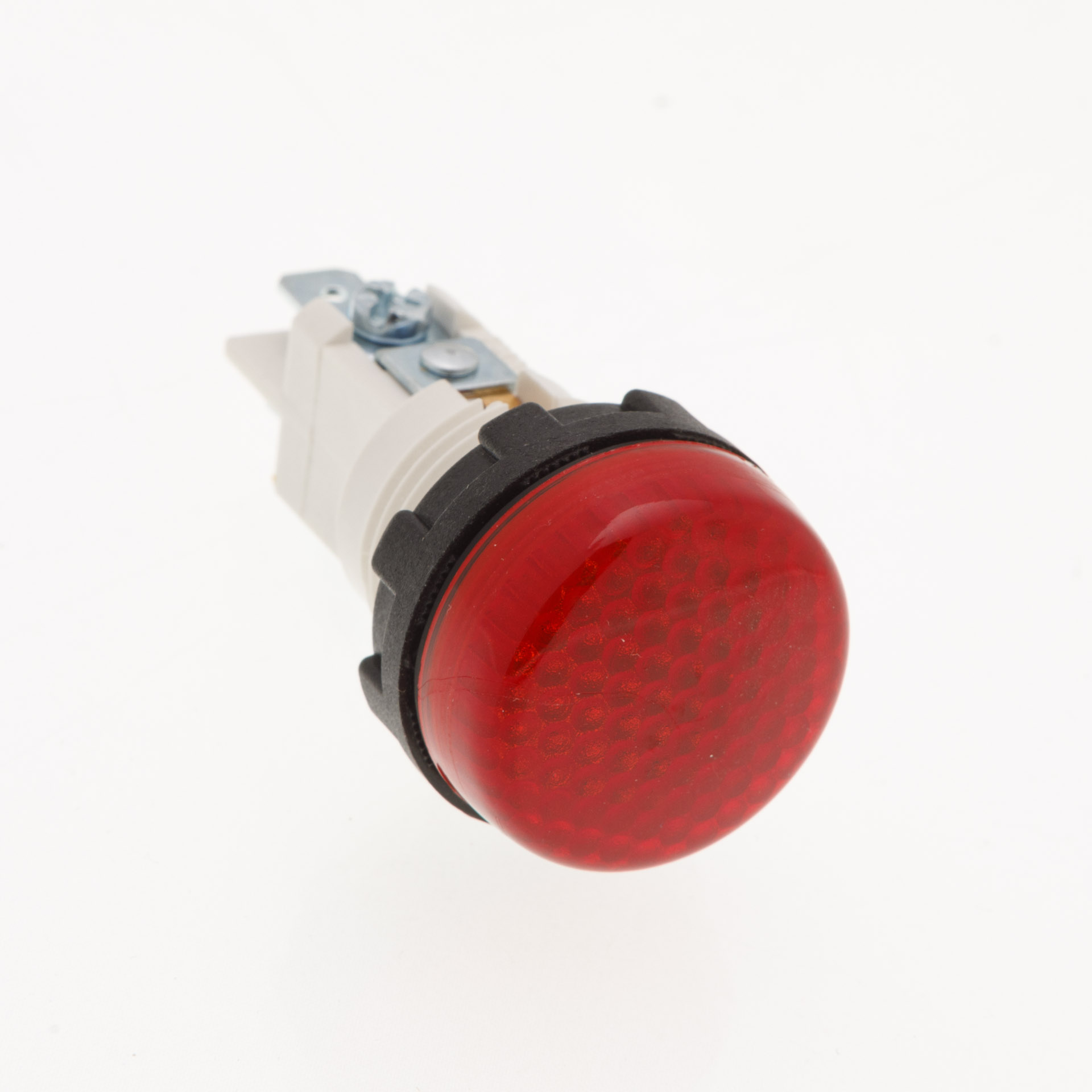 S-BA9S-R Светосигнальная арматура красная D=22мм пластиковая с держателем Ba9S (клемма+винт)