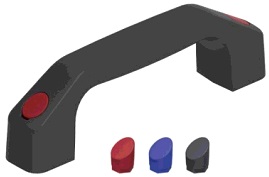 Ручка для шкафов, полиамид L-122мм